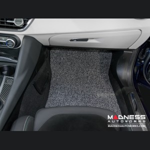 Alfa Romeo Giulia Floor Mats - All Weather - Soft Touch PVC Loop - Front + Rear - Grey/ Black - RWD